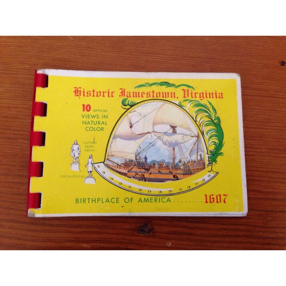 Vintage Historic Jamestown Virginia VA Tourism Color Picture Souvenir Booklet